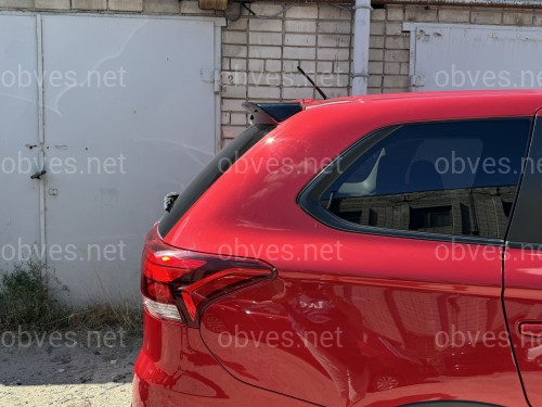 Спойлер козырек Mitsubishi Outlander 2012-2021 ABS пластик, цвет черный глянец