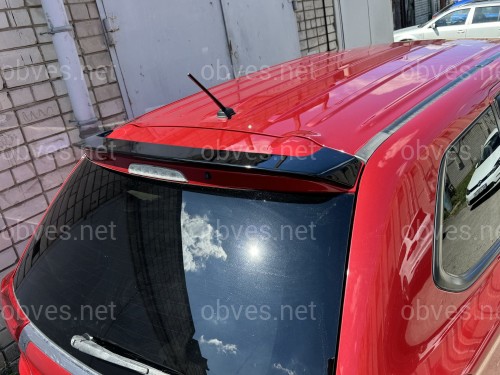 Спойлер козырек Mitsubishi Outlander 2012-2021 ABS пластик, цвет черный глянец