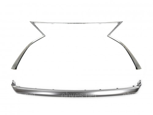 Хром окантовка решетки (верхний + нижний) Lexus RX 2019-2022