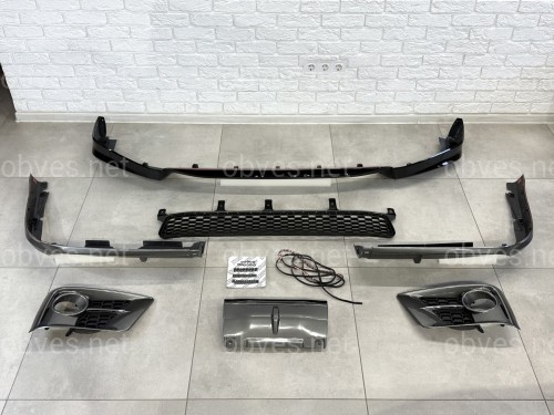Обвес юбки бамперов F-SPORT для Lexus LX 570 рестайлинг 2012+, цвет черный