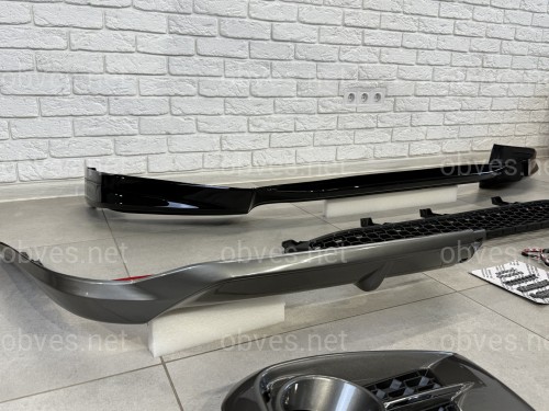 Обвес юбки бамперов F-SPORT для Lexus LX 570 рестайлинг 2012+, цвет черный