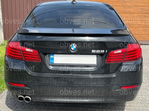 Спойлер лип на багажник BMW series 5 F10 2010-2016 ABS пластик, черный глянец