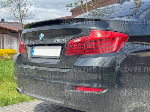 Спойлер лип на багажник BMW series 5 F10 2010-2016 ABS пластик, черный глянец