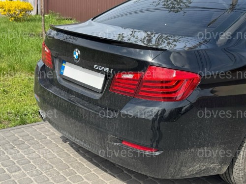 Спойлер лип на багажник BMW series 5 F10 2010-2016 ABS пластик, черный глянец