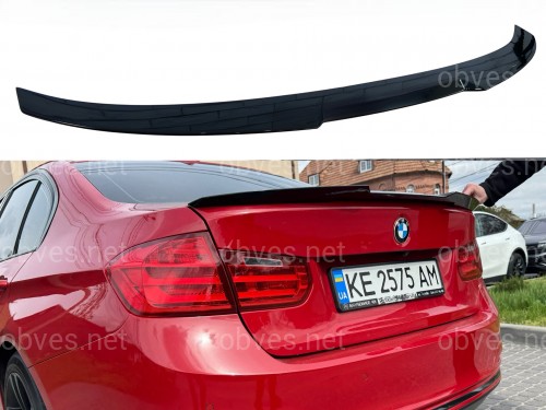 Спойлер лип стиль M4 для BMW 3 series F30 2012-2018 ABS пластик, черный глянец Спойлер лип стиль M4 для BMW 3 series F30 2012-2018 ABS пластик, черный глянец