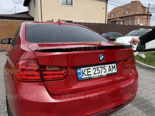 Спойлер лип M Performance BMW 3 series F30 2012-2018 ABS пластик, черный глянец