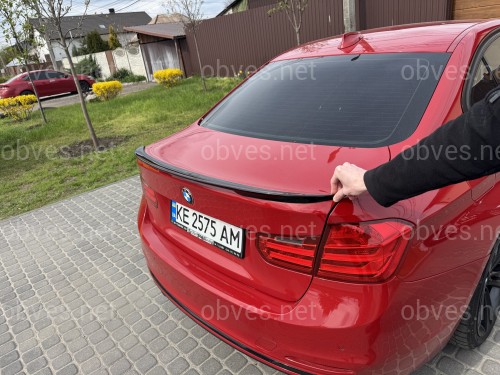 Спойлер лип M Performance BMW 3 series F30 2012-2018 ABS пластик, черный глянец