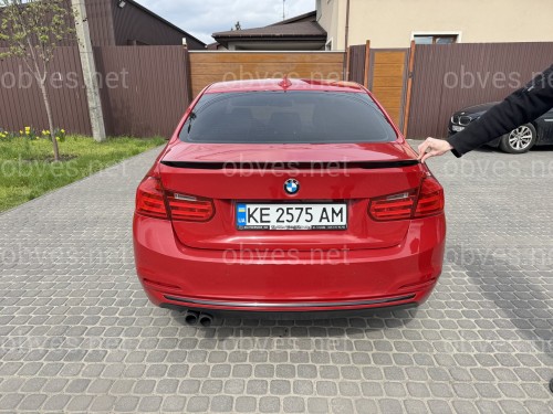 Спойлер лип M Performance BMW 3 series F30 2012-2018 ABS пластик, черный глянец