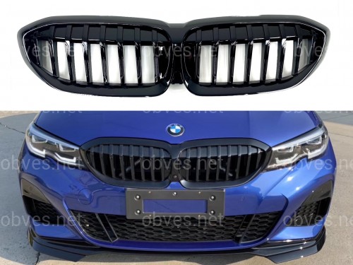 Решетка радиатора ноздри BMW 3 G20 G21 M Performance 2019-2022 Решетка радиатора ноздри BMW 3 G20 G21 M Performance 2019-2022