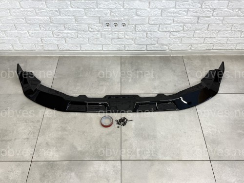 Юбка переднего бампера X3M F97 / X4M F98 2022-2024, цвет черный глянец