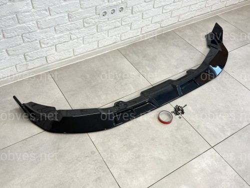 Юбка переднего бампера X3M F97 / X4M F98 2022-2024, цвет черный глянец