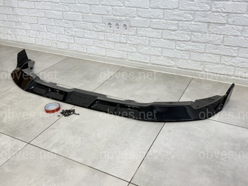 Юбка переднего бампера X3M F97 / X4M F98 2022-2024, цвет черный глянец