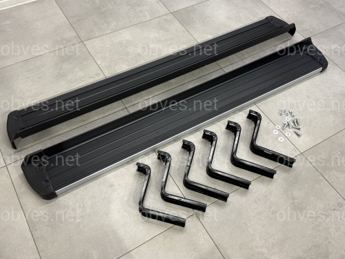 Пороги боковые OEM подножки Mitsubishi L200 2015- Пороги боковые OEM подножки Mitsubishi L200 2015-