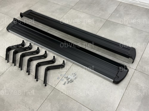 Пороги боковые OEM подножки Mitsubishi L200 2015- Пороги боковые OEM подножки Mitsubishi L200 2015-