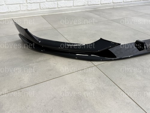 Накладка переднего бампера M Performance BMW 5 series G30 G31 LCI 2020-2023 , черный глянец Накладка переднего бампера M Performance BMW 5 series G30 G31 LCI 2020-2023 , черный глянец