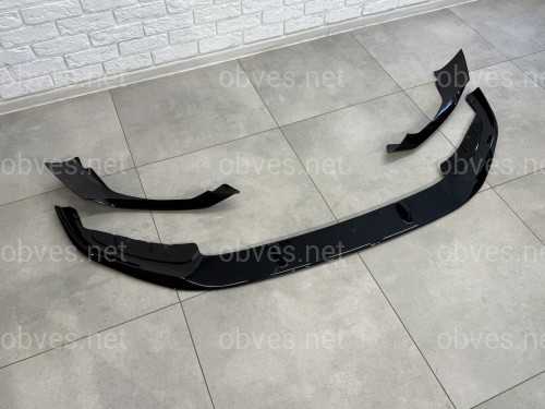 Накладка переднего бампера M Performance BMW 5 series G30 G31 LCI 2020-2023 , черный глянец Накладка переднего бампера M Performance BMW 5 series G30 G31 LCI 2020-2023 , черный глянец
