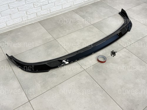 Накладка переднего бампера M-Performance BMW 3 series G20 G21 LCI 2022+ ABS пластик, цвет черный глянец