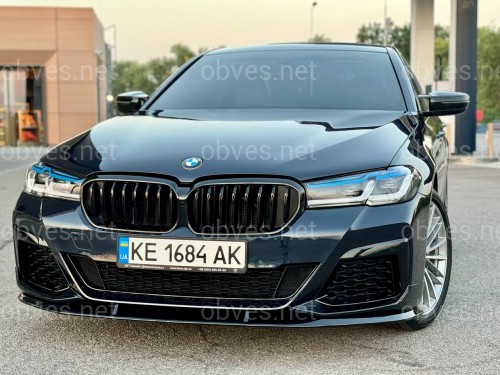 Накладка переднего бампера M Performance BMW 5 series G30 G31 LCI 2020-2023 , черный глянец Накладка переднего бампера M Performance BMW 5 series G30 G31 LCI 2020-2023 , черный глянец
