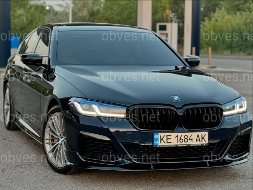 Накладка переднего бампера M Performance BMW 5 series G30 G31 LCI 2020-2023 , черный глянец Накладка переднего бампера M Performance BMW 5 series G30 G31 LCI 2020-2023 , черный глянец