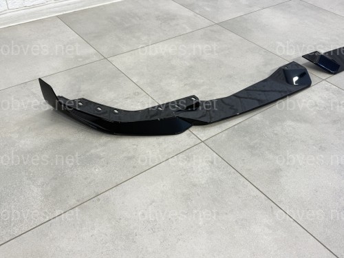 Юбка накладка переднего бампера BMW 3 series G20 G21 LCI 2022+ черный глянец Юбка накладка переднего бампера BMW 3 series G20 G21 LCI 2022+ черный глянец