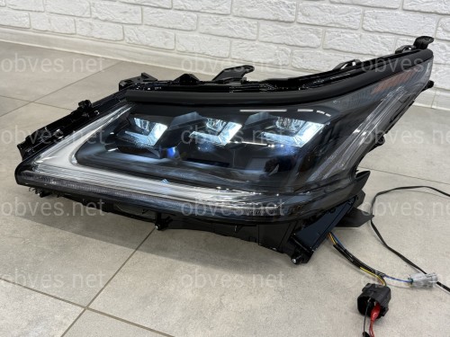 Фары Full LED 3 линзы Lexus LX 570 2008-2015 для авто переодетых в рестайлинг 2016+
