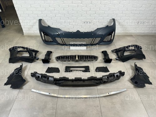 Передний бампер в сборе с ноздрями M 340i BMW 3 series G20 G21 2019-2022
