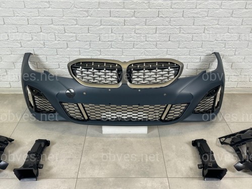 Передний бампер в сборе с ноздрями M 340i BMW 3 series G20 G21 2019-2022