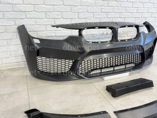 Передний бампер в сборе в стиле M5 F90 для BMW 3 Series F30 F31 2012-2018 (под омыватели / без отверстий под парктроники) Передний бампер в сборе в стиле M5 F90 для BMW 3 Series F30 F31 2012-2018 (под омыватели / без отверстий под парктроники)