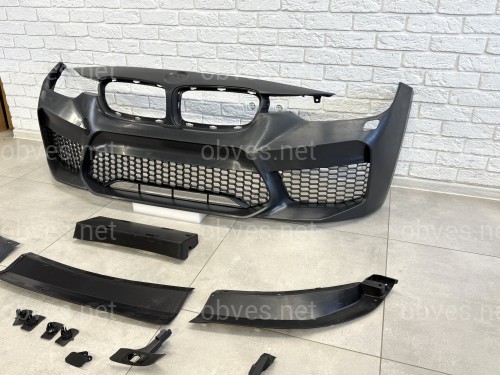 Передний бампер в сборе в стиле M5 F90 для BMW 3 Series F30 F31 2012-2018 (под омыватели / без отверстий под парктроники) Передний бампер в сборе в стиле M5 F90 для BMW 3 Series F30 F31 2012-2018 (под омыватели / без отверстий под парктроники)