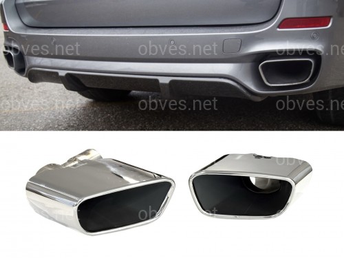 Насадки на выхлопные трубы CHROME M Paket BMW X5 F15 2014-2018 Насадки на выхлопные трубы CHROME M Paket BMW X5 F15 2014-2018
