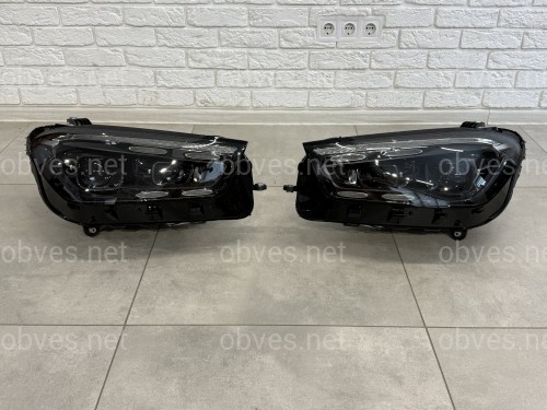 Фары рестайлинг 2023+ для Mercedes GLE-Class W167 C167 2019-2023 комплектные с блоками 2шт. Фары рестайлинг 2023+ для Mercedes GLE-Class W167 C167 2019-2023 комплектные с блоками 2шт.