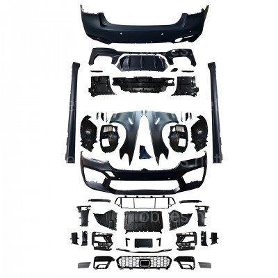 Комплект обвеса M5 ШИРОКАЯ ВЕРСИЯ для BMW 5 series F90 / G30 2020-2024 ( крылья, подкрылки, бампера в сборе, пороги)