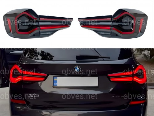 Задние LED фонари LCI 2022+ рестайлинг взамен дорестайлинговых BMW X3 G01 G08 2018-2021 4шт.