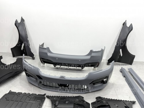 Комплект обвеса M5 ШИРОКАЯ ВЕРСИЯ для BMW 5 series F90 / G30 2020-2024 ( крылья, подкрылки, бампера в сборе, пороги)