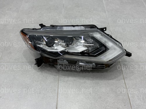 Правая фара Full LED 2 линзы ХРОМ для Nissan Rogue 32 2017-2020 Правая фара Full LED 2 линзы ХРОМ для Nissan Rogue 32 2017-2020