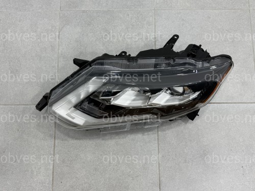 Левая фара Full LED 2 линзы ХРОМ для Nissan Rogue 32 2017-2020