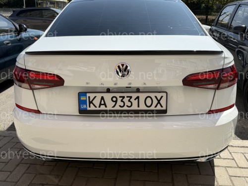 Спойлер лип Volkswagen Passat B9 USA 2019-2022 ABS пластик цвет черный