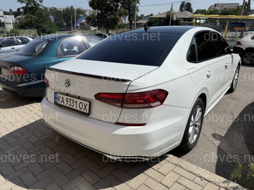 Спойлер лип Volkswagen Passat B9 USA 2019-2022 ABS пластик цвет черный