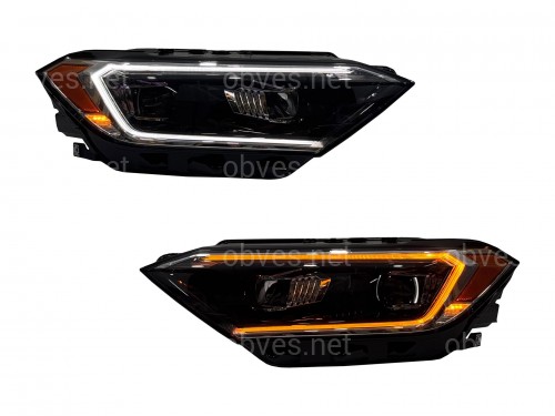 FULL LED фары с линзой для Volkswagen Jetta 7 2019-2024 FULL LED фары с линзой для Volkswagen Jetta 7 2019-2024