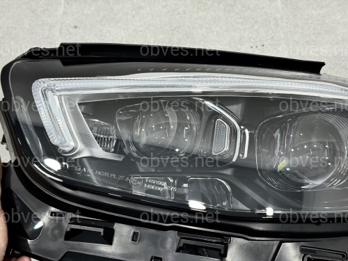 Фары Full LED в стиле MULTIBEAM рестайлинг для Mercedes E-Class W213 2020-2023, комплект 2шт.