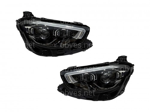 Фары Full LED в стиле MULTIBEAM рестайлинг для Mercedes E-Class W213 2020-2023, комплект 2шт.