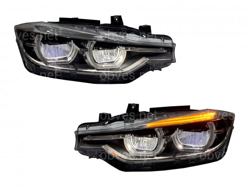 Фары FULL LED  для BMW 3 series F30 F31 2012-2018 2шт, ГАЛОГЕН В ЛЕД