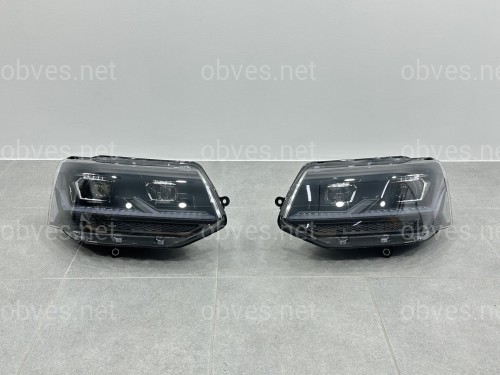Full led фары стиль Multivan T6.1 2020+ для T5 2010-2015 (левая+ правая) комплектные с блоками
