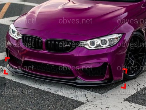 Юбка переднего бампера BMW M4 F81 F82 F83 абс пластик, черный глянец Юбка переднего бампера BMW M4 F81 F82 F83 абс пластик, черный глянец