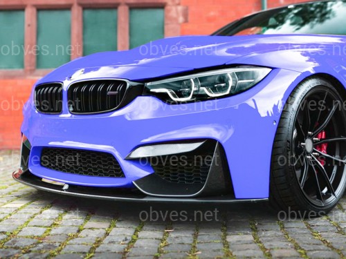Юбка переднего бампера BMW M4 F81 F82 F83 абс пластик, черный глянец Юбка переднего бампера BMW M4 F81 F82 F83 абс пластик, черный глянец