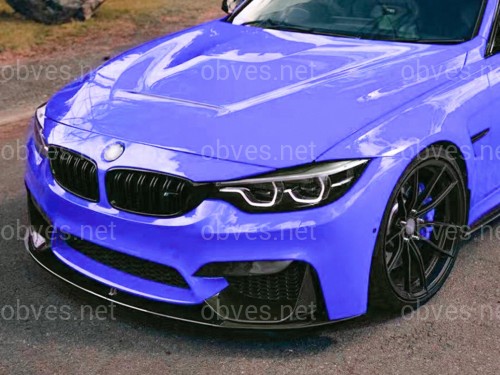 Юбка переднего бампера BMW M4 F81 F82 F83 абс пластик, черный глянец Юбка переднего бампера BMW M4 F81 F82 F83 абс пластик, черный глянец