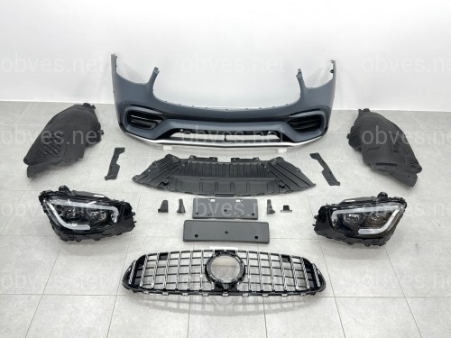 Рестайлинг комплект обвеса AMG GLC63 2020+ для  Mercedes-Benz GLC class X253 2015-2019
