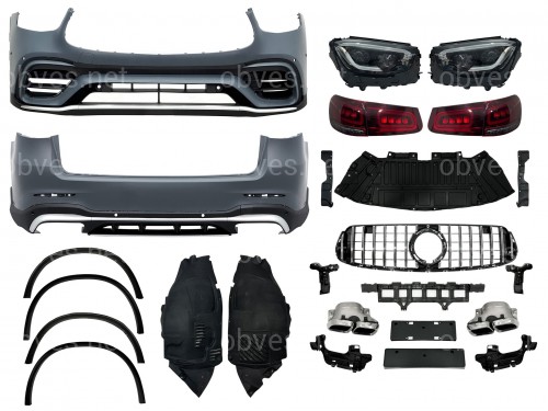 Рестайлинг комплект обвеса AMG GLC63 2020+ для  Mercedes-Benz GLC class X253 2015-2019