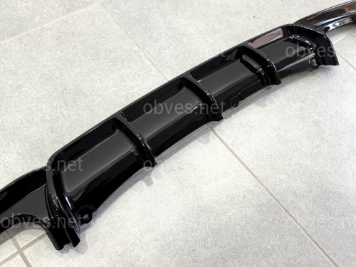Диффузор накладка заднего бампера M-Performance BMW 3 series F30 2012-2018 под две двойные выхлопные трубы ГЛЯНЦЕВЫЙ 00--00 Диффузор накладка заднего бампера M-Performance BMW 3 series F30 2012-2018 под две двойные выхлопные трубы ГЛЯНЦЕВЫЙ 00--00