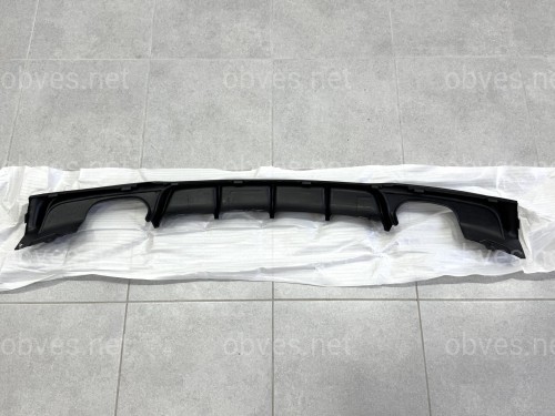 Диффузор накладка заднего бампера M-Performance BMW 3 series F30 2012-2018 под две двойные выхлопные трубы ГЛЯНЦЕВЫЙ 00--00 Диффузор накладка заднего бампера M-Performance BMW 3 series F30 2012-2018 под две двойные выхлопные трубы ГЛЯНЦЕВЫЙ 00--00